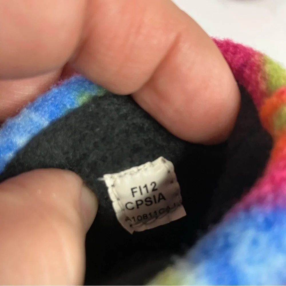 Acorn baby booties cat print size‎ 6-12 mo
